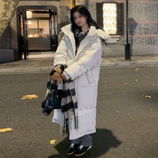 여성 롱 구스 베이직 따뜻한 오버핏 롱패딩