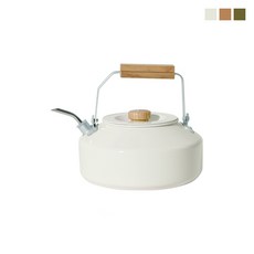  [이타카] 세라믹 케틀 플러스 1.1L - 캠핑 주전자, 크림 베이지, 1개 