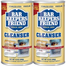 2개 주방 싱크대 다용도 청소 클렌저 세정제 분말 파우더 340 g Bar Keepers Friend, 340g