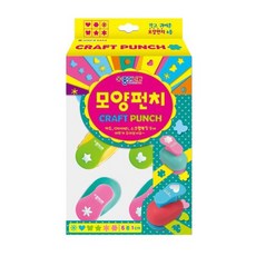 종이나라 17000 모양펀치세트(소) 혼합6종 10mm 펀치 어린이집 유치원 초등학교 미술재료 만들기재료, 1개, 종이나라 17000모양펀치세트(소) 혼합6종