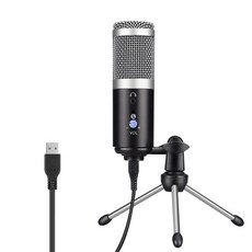 온라인 원격 수업 개인방송 유튜버 지향성 마이크, 실버 AK5 (헤드폰 잭 내장형)