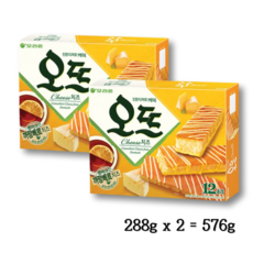 오리온 오뜨 치즈 대용량 케익 (288gx2개), 576g, 1개