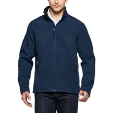 TSLA 남성용 소프트 쉘 애슬레틱 Microfleece 액티브 방풍 코트 풀 지퍼 야외 방수 재킷 코어 (ykj79)-, 1