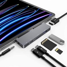 멀티 포트 USB C 도킹 스테이션 허브 4K HDMI 호환 PD 고속 충전기 어댑터 Macbook Air Pro 노트북 액세서리, 701D