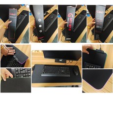 LED 라이트 시크 칠색 rgb 발광 마우스 패드 마우스 파다마존 게임 발광 패드, 400*900*4Mm, 하나