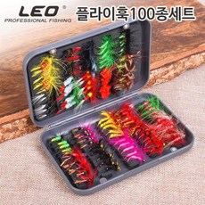 카시오마켓 100종 플라이훅세트 하드케이스포함 플라이낚시미끼 루어 베이트