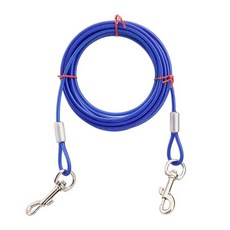대형견하네스 소형견하네스 HARNESS 앞섬방지 애견 반려견 개 묶는 케이블 3m5m10m 철강 선 가죽 끈 외부 개를 위한 PVC 코팅을 가진 직류 전기를 통한 밧줄, 1개, A.3 m