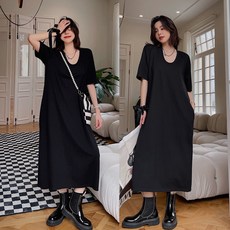 르누벨임부복임산부의류원피스점프수트여성 캐쥬얼원피스블랙 원피스빅사이즈 블랙원피스