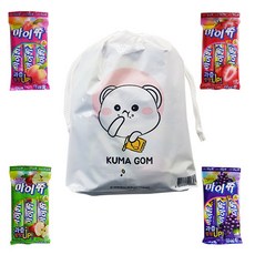 크라운 KUMA_GOM 마이쮸 3번들 세트, 4개, 132g