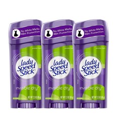 Lady Speed 스틱 데오도란트 파우더 프레시 65g x3팩 Invisible Dry, 3개