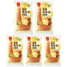 옥수수크림빵 5봉 봉지빵 간식빵 삼립빵, 100g, 5개