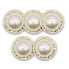 동대문단추왕 사브리나진주 단추 18mm, 은반광, 5개