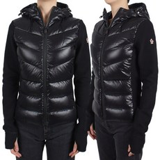 [몽클레어] [명품][명품] 24FW 여성 로고 다운 후드 자켓 블랙 8G50000 80093 999
