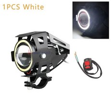 Abgle 눈으로 Led 바이크 오토바이 헤드 라이트 125W 추가 스포트 안개 조명 범용 보조 U7 LED 운전 램프