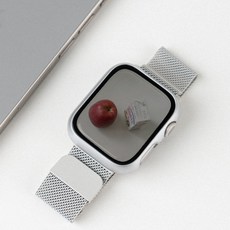 우먼스9999 애플워치 호환 밀레니즈 루프 밴드 스트랩, 42/44/45mm, 앤틱화이트