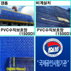PVC수직보호망(1500D) 시스템비계용 방염제품 KOLAS인증제품, 회색, 1.85M X 20M,