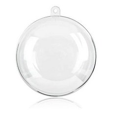 Himaly 20 Pack 100mm Clear Plastic Fillable Ornaments Ball for Christmas Wedding Party Home Dec, One Color_100MM, One Color