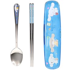 LiLFANT 兒童大耳狗環保餐具組, 混色, 湯匙+筷子+收納盒, 1組