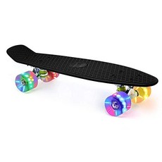 [미국] 573716 Merkapa 22" Complete Skateboard with Colorful LED Light Up Wheels for Beginners