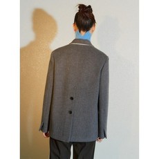 구호 플러스 Back Detail Tailored Wool Jacket Grey (KE3X11M043)