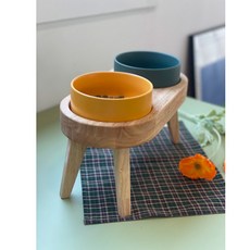 친절한도그씨 유에뽀 CAT DOG 고무나무 식탁 라지 2구 높이 25cm, 1개, 상세 설명 참조