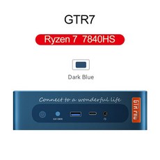 Beelink GTR7 프로 게이밍 미니 PC Ryzen 9 7940HS 최대 65W TDP 지원 오버클럭 및 데스크탑 컴퓨터 사, 01 미국, 03 R7 7840HS-Blue