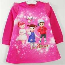 아빠맘 엉뚱발랄 콩순이 기모 원피스 3 7세