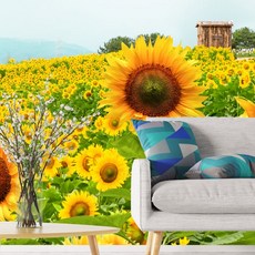 뮤럴벽지해바라기