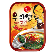 샘표 우리엄마 반찬 매콤한 깻잎, 70g, 52개