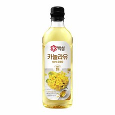 CJ 부침 튀김 백설 카놀라유 오일 식용유 900ml, 1개