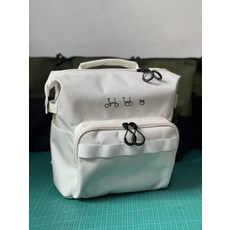  BROMPTON 브롬톤 자전거 가방 미니오백 스타일 투어링백, 8L, 화이트, 1개 