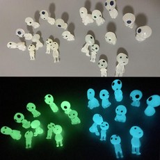 스미스키 야광 미니 피규어 어항 수조 꾸미기 테라리움 10pcs, 1세트
