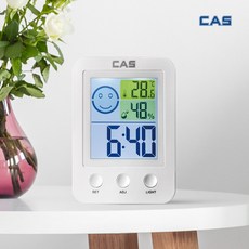 카스 초정밀 백라이트 디저털 온습도계, 1개, 화이트