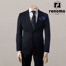 [기간한정이벤트]FW 24년신상 가을겨울 무광 네이비 스판 정장 RQCISJ42AJD