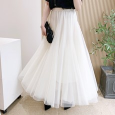 요시아나 [당일발송] 발레리나 샤망사 롱스커트 -6컬러 스커트