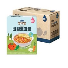 맘마밀 안심소스 바질토마토 160g, 12개