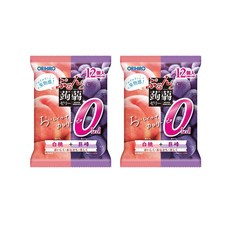 일본 오리히로 0칼로리 곤약젤리 백도/거봉 2가지 혼합맛, 24개, 20g