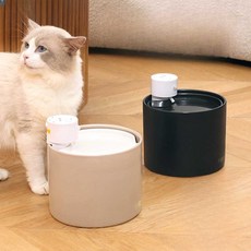 강아지 음수대 급수기 고양이 애견 펫 반려동물 애완, 흰색 5000mAh + 필터 12개, 1개