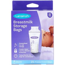 Lansinoh Breastmilk Storage Bags - 25 ct - 2 Pk Lansinoh 모유 보관 가방 - 25ct - 2팩, 1개, 1개입