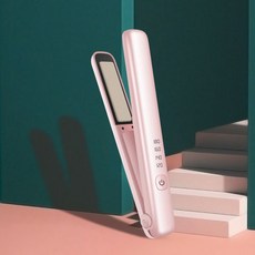 USB 무선 미니 앞머리 뻗친머리 남성 여성 학생 학교 휴대용 가방 고데기 추천, 31x217mm, 핑크