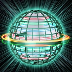 CASSIER 플라잉 오브 볼 호버 토이 RGB 라이트가 포함 핸드 컨트롤 플로팅 볼, 초록의