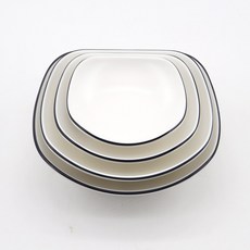 다다홈 멜라민 그릇 식기 반찬그릇 앞접시 업소용 식당 코드 사각찬기 2호, 30개, G-9617 그레이