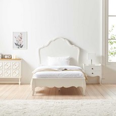 [리체갤러리] 프렌치 엔틱 디자인 가구올리 아이보리 슈퍼싱글 침대, 단품