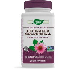 네츄럴웨이 에키네시아 효능 드린국화 추출물 이뮨 영양제 180캡슐, 180 Count (Pack of 1), 1개, 180정