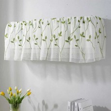 벽걸이 에어컨 커버 프릴 레이스 보관 덮개 가리개 먼지방지, 1개, 6. 작은 사슴-회색 92cm
