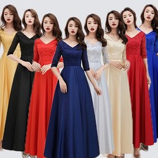 연주회 드레스 파티 단체합창단 이브닝 드레스 8컬러