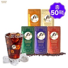 헬리빈 [원더커피] 더치커피 5종원두 혼합50팩 (30ml*50팩), 1, 없음/없음/없음, 더치