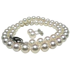 이소와 펄 오로라 · 꽃주 아코야 진주 7.5-8.0mm 목걸이 피어싱 세트 8.0-8.5mm 화이트 계열 굿 퀄리티 pearl 758p