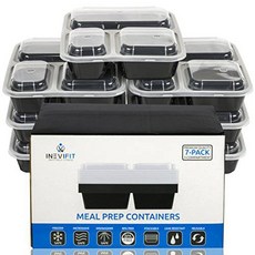 INEVIFIT Meal Prep 3 Compartment BPA FREE Premium Food Stor/13198828, 상세내용참조
