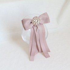 더걸링 2color 리본브로치 큐빅 블라우스 카라 패션 러블리
